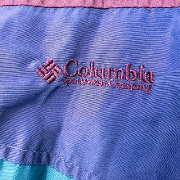 VINTAGE |•COLUMBIA•| 90s Oversize Double Drawstring Retro Jacket Size Medium - Picture 11 of 16